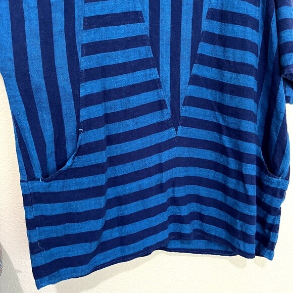 Soft Surroundings Striped Cold Shoulders Tunic‎ Top Womens Size 2X Pockets - Picture 3 of 7